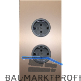 CARESSI Steckdosenelement 2ST20 2 Schukosteckdosen kupfer