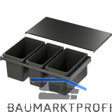 VS ENVI Flex XS-256 Abfalltrennsystem KB 800 mm 2 x 16/1 x 12 Liter Lava