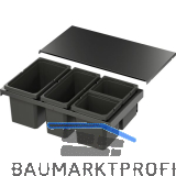 VS ENVI Flex XS-256 Abfalltrennsystem KB 800 mm 1 x 16/1 x 12/2 x 7 Liter Lava