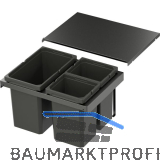 VS ENVI Flex Abfalltrennsystem KB 500 mm 1 x 16/2 x 10 Liter Lava