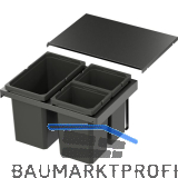 VS ENVI Flex Abfalltrennsystem KB 600 mm 1 x 22/2 x 10 Liter Lava