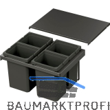 VS ENVI Flex Abfalltrennsystem KB 600 mm 4 x 10 Liter Lava