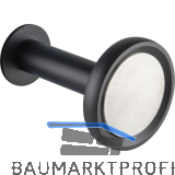 Mantelhaken Palos Tiefe 116 mm, Aluminium schwarz, Edelstahl geb�rstet