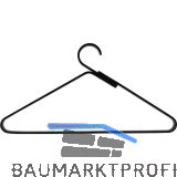 Kleiderb�gel Ponos mit Hosensteg, Aluminium schwarz