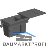 NINKA Abfalltrennsystem Set eins2f�nf KB 400/NL 500 mm dunkelgrau