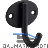 Mantelhaken Eleon Breite 52 mm, H�he 58 mm, Stahl schwarz matt