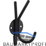 Huthaken Eirene Breite 83 mm, H�he 130 mm, Stahl schwarz matt