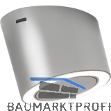 DOMUS LINE Unterbauleuchte UNIKA D-Motion WAVE Touch, Edelstahl Effekt