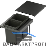 VS ENVI Flex Abfalltrennsystem KB 400 mm 2 x 10 Liter Lava