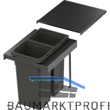 VS ENVI Flex Pro Abfalltrennsystem KB 400 mm 2 x 12,5 Liter Lava