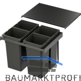 VS ENVI Flex Pro Abfalltrennsystem KB 600 mm 4 x 12,5 Liter Lava