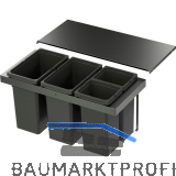 VS ENVI Flex Pro Abfalltrennsystem KB 900 mm 2 x 28/2 x 12,5 Liter Lava