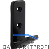 Mantelhaken Enyo Breite 20 mm, H�he 63 mm, Zinkdruckguss schwarz matt