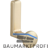 Mantelhaken Eryx Breite 25 mm, H�he 62 mm, Zinkdruckguss messing matt