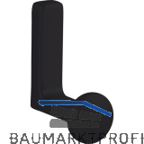 Mantelhaken Eryx Breite 25 mm, H�he 62 mm, Zinkdruckguss schwarz matt