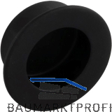 Muschelgriff Edana II � 30 mm, Einlass � 25 mm, Edelstahl schwarz matt