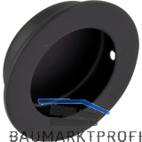 Muschelgriff Edana II � 50 mm, Einlass � 40 mm, Edelstahl schwarz matt