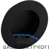 Muschelgriff Edana II � 65 mm, Einlass � 51 mm, Edelstahl schwarz matt