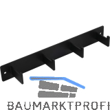 Garderobenleiste Gelos mit 4 Haken, Breite 290 mm, Stahl schwarz matt