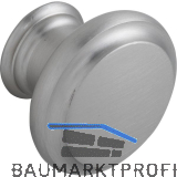 Knopf Pyra � 29 mm, Tiefe 21 mm, Messing Edelstahl Effekt