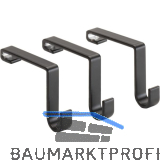 DOMUS LINE SYSTEMA Haken 3er Set schwarz