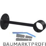 Bar-Reling Wandst�tze gerade f�r Rohr-� 38 mm, T 175,5 mm, Schwarz beschichtet