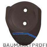 Schrankrohrlager Rund 1 � 19 mm, Kunststoff braun