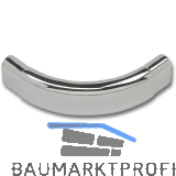 Rohrbogen 90� Spezial Oval Schrankrohr 30 x 15mm, Stahl geschliffen, verchromt