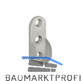 ITALIANA FERRAMENTA Schrankrohrlager Oval 1 f�r Schrankrohr 30x15 mm, vernickelt