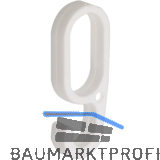 Haken 1a f�r Oval-Schrankrohr 30 x 15 mm, Kunststoff wei�