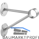 Bar-Reling Wandst�tze mit Diagonalstreben f�r Rohr-� 38 mm,Edelstahl geschliffen