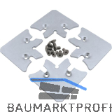 ALUMIS Alurahmenprofil Eckenteil breit, Packung 4 St�ck mit 8 Schrauben