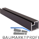 ALUMIS Alurahmenprofil schmal, L�nge 2500 per Stange, schwarz matt eloxiert