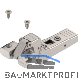 BLUM CLIP top Alurahmenscharnier 95�, 18 mm gekr�pft mit Feder, Schrauben