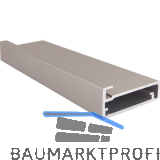 ALUMIS Alurahmenprofil breit, L�nge 2500 per Stange, Edelstahl Effekt