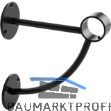 Bar-Reling Wandst�tze mit Diagonalstrebe Wien f�r Rohr-� 38 mm, Stahl Schwarz