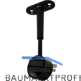 Schrankrohrlager Rund 2 geschlossen � 25 mm, Zamak schwarz