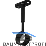 Schrankrohrlager Rund 2 offen � 25 mm, Zamak schwarz