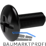 ITALIANA FERRAMENTA Spezialschraube Oval 6 f�r Schrankrohrlager, M6x15mm schwarz