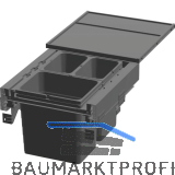 NINKA Abfalltrennsystem eins2pack Push-to-open KB 500 mm Dunkelgrau