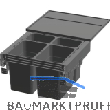 NINKA Abfalltrennsystem eins2pack Push-to-open KB 600 mm Dunkelgrau