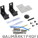 ALU-STYLE GP System Befestigungsset Wand-Boden schwarz