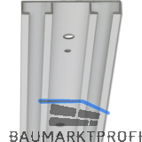 ALUMIS Vorhang-Laufschiene doppelt 6000 mm Aluminium silber eloxiert