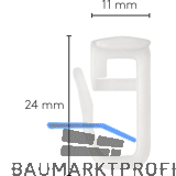 LEHA Liftgleiter Karniese Kopf eckig Kunststoff wei�