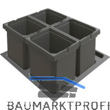 VS ENVI Free Plus Abfalltrennsystem KB 600/H�he 256 mm 4 x 7 L Lava