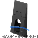 Schrankrohrlager Niobe, Zamak schwarz matt lackiert