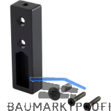 Schrankrohrlager - Endst�ck Ninos, Zamak schwarz matt lackiert