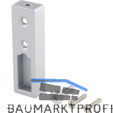 Schrankrohrlager - Endst�ck Ninos, Zamak silber lackiert