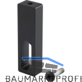 Schrankrohrlager - Mitteltr�ger Ninos, Aluminium schwarz matt lackiert