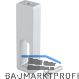 Schrankrohrlager - Mitteltr�ger Ninos, Aluminium silber lackiert